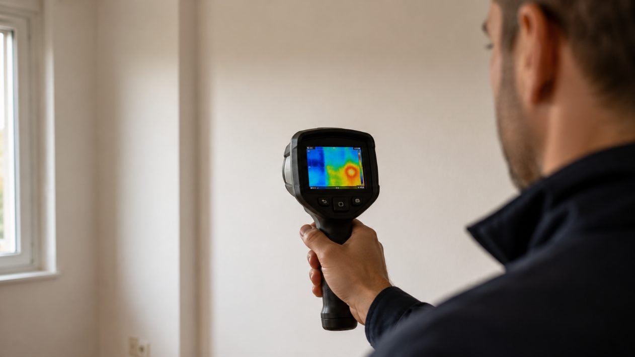 Detección de fugas de agua en Salou con cámara termográfica, sin picar la pared
